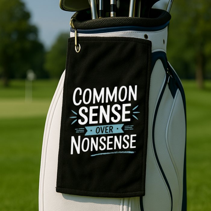 Common Sense Over Nonsense Golf Towel