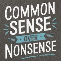 Common Sense Over Nonsense Cotton Canvas Backpack
