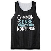 Common Sense Over Nonsense Mesh Reversible Basketball Jersey Tank