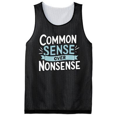 Common Sense Over Nonsense Mesh Reversible Basketball Jersey Tank