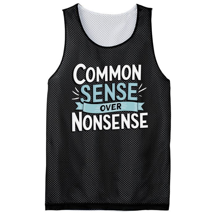 Common Sense Over Nonsense Mesh Reversible Basketball Jersey Tank