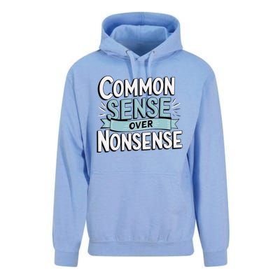 Common Sense Over Nonsense Unisex Surf Hoodie