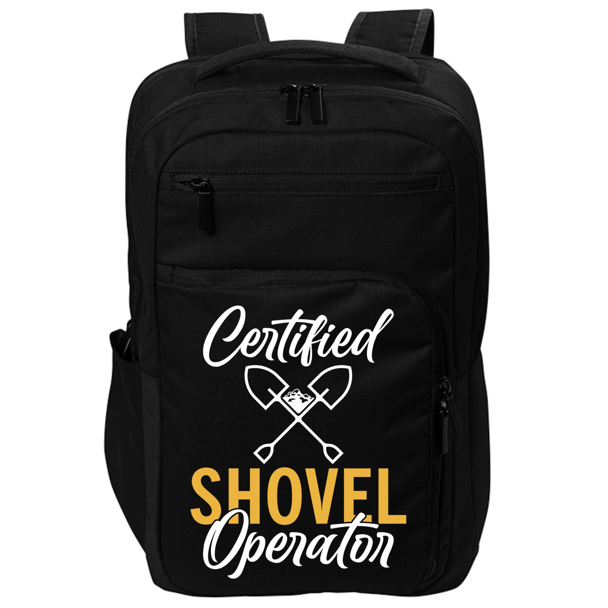 Certified Shovel Operator Construction Worker Gift Impact Tech Backpack