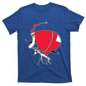 Crazy Santa On A Deer Gift T-Shirt