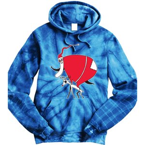 Crazy Santa On A Deer Gift Tie Dye Hoodie