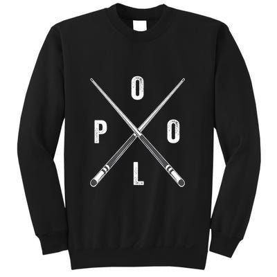 Cue Stick Pool Billiards Vintage Pool Player Team Gift Sweatshirt