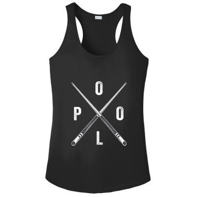 Cue Stick Pool Billiards Vintage Pool Player Team Gift Ladies PosiCharge Competitor Racerback Tank