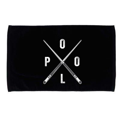Cue Stick Pool Billiards Vintage Pool Player Team Gift Microfiber Hand Towel