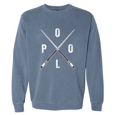 Cue Stick Pool Billiards Vintage Pool Player Team Gift Garment-Dyed Sweatshirt