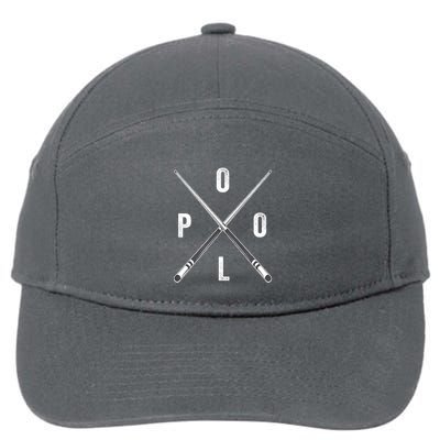 Cue Stick Pool Billiards Vintage Pool Player Team Gift 7-Panel Snapback Hat