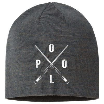 Cue Stick Pool Billiards Vintage Pool Player Team Gift Sustainable Beanie