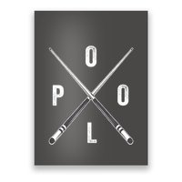 Cue Stick Pool Billiards Vintage Pool Player Team Gift Poster