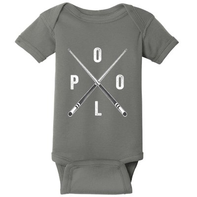 Cue Stick Pool Billiards Vintage Pool Player Team Gift Baby Bodysuit