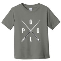 Cue Stick Pool Billiards Vintage Pool Player Team Gift Toddler T-Shirt
