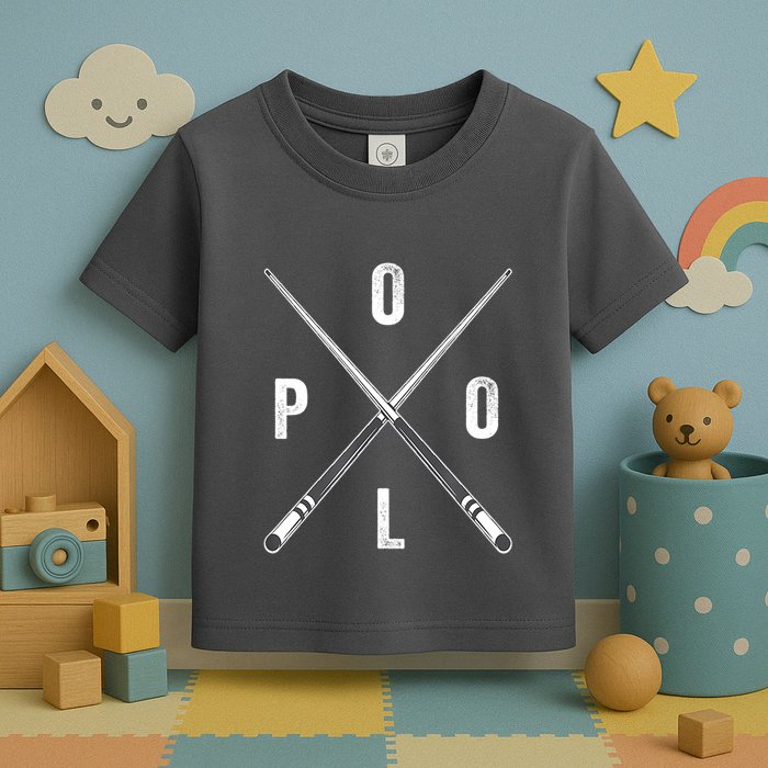 Cue Stick Pool Billiards Vintage Pool Player Team Gift Toddler T-Shirt