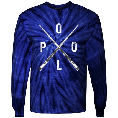 Cue Stick Pool Billiards Vintage Pool Player Team Gift Tie-Dye Long Sleeve Shirt