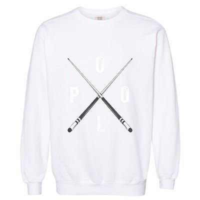 Cue Stick Pool Billiards Vintage Pool Player Team Gift Garment-Dyed Sweatshirt