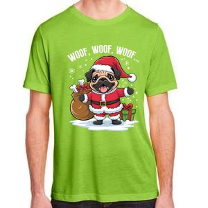 Cute Santa Pug Christmas Dog Mom Dog Dad Holiday Funny Gift Adult ChromaSoft Performance T-Shirt