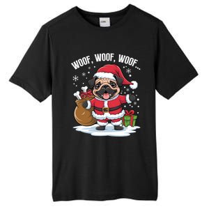 Cute Santa Pug Christmas Dog Mom Dog Dad Holiday Funny Gift Tall Fusion ChromaSoft Performance T-Shirt