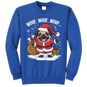 Cute Santa Pug Christmas Dog Mom Dog Dad Holiday Funny Gift Sweatshirt