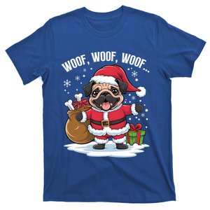 Cute Santa Pug Christmas Dog Mom Dog Dad Holiday Funny Gift T-Shirt