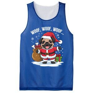 Cute Santa Pug Christmas Dog Mom Dog Dad Holiday Funny Gift Mesh Reversible Basketball Jersey Tank