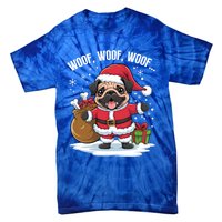 Cute Santa Pug Christmas Dog Mom Dog Dad Holiday Funny Gift Tie-Dye T-Shirt