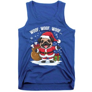 Cute Santa Pug Christmas Dog Mom Dog Dad Holiday Funny Gift Tank Top