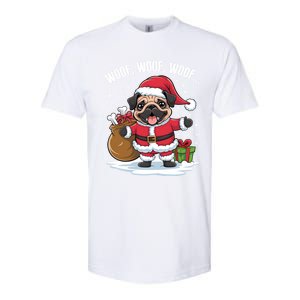 Cute Santa Pug Christmas Dog Mom Dog Dad Holiday Funny Gift Softstyle CVC T-Shirt