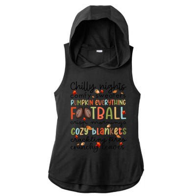 Comfy Sweaters Pumpkin Everything Football Crisp Morning Ladies PosiCharge Tri-Blend Wicking Draft Hoodie Tank