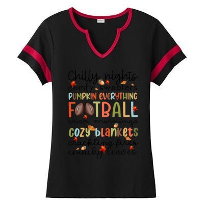 Comfy Sweaters Pumpkin Everything Football Crisp Morning Ladies Halftime Notch Neck Tee