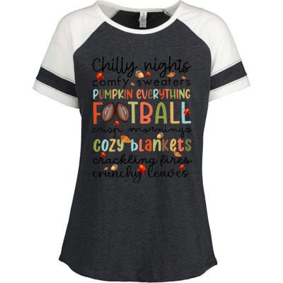 Comfy Sweaters Pumpkin Everything Football Crisp Morning Enza Ladies Jersey Colorblock Tee