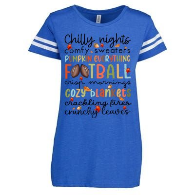 Comfy Sweaters Pumpkin Everything Football Crisp Morning Enza Ladies Jersey Football T-Shirt