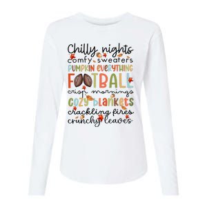 Comfy Sweaters Pumpkin Everything Football Crisp Morning Womens Cotton Relaxed Long Sleeve T-Shirt