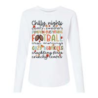 Comfy Sweaters Pumpkin Everything Football Crisp Morning Womens Cotton Relaxed Long Sleeve T-Shirt