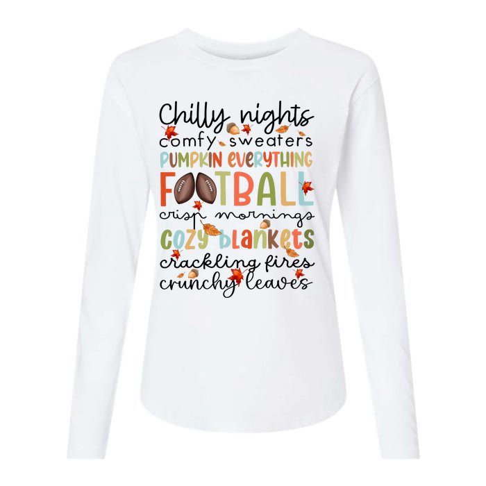 Comfy Sweaters Pumpkin Everything Football Crisp Morning Womens Cotton Relaxed Long Sleeve T-Shirt