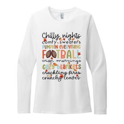 Comfy Sweaters Pumpkin Everything Football Crisp Morning Womens CVC Long Sleeve Shirt