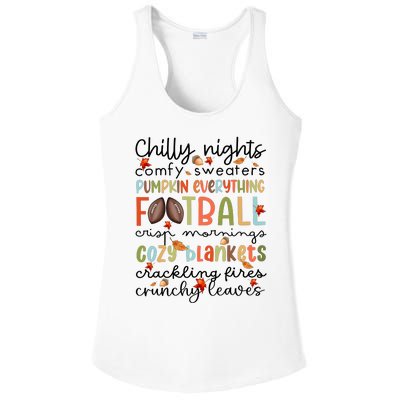 Comfy Sweaters Pumpkin Everything Football Crisp Morning Ladies PosiCharge Competitor Racerback Tank