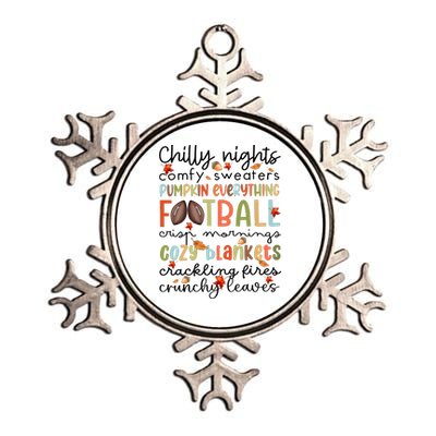 Comfy Sweaters Pumpkin Everything Football Crisp Morning Metallic Star Ornament