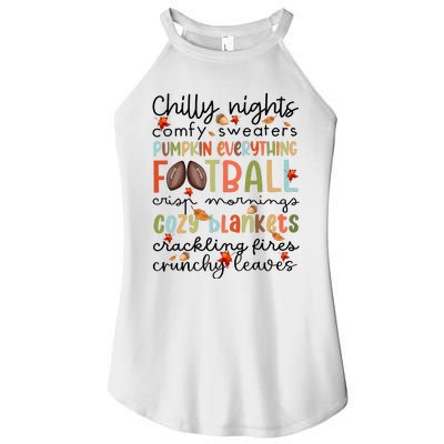 Comfy Sweaters Pumpkin Everything Football Crisp Morning Women's Perfect Tri Rocker Tank