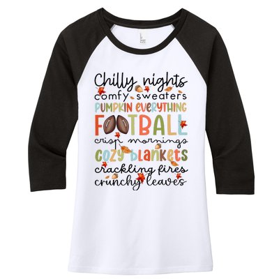 Comfy Sweaters Pumpkin Everything Football Crisp Morning Women's Tri-Blend 3/4-Sleeve Raglan Shirt