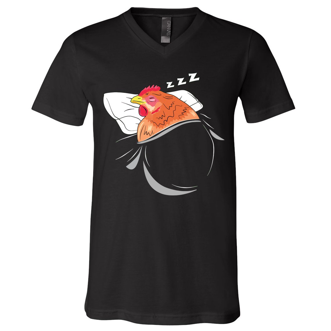 Chicken Sleeping Pajamas Nap PJs Outfit Farmer Gift Chicken V-Neck T-Shirt