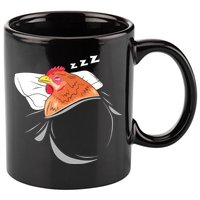 Chicken Sleeping Pajamas Nap PJs Outfit Farmer Gift Chicken 11oz C Handle Ceramic Mug