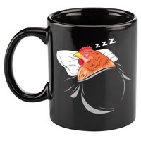 Chicken Sleeping Pajamas Nap PJs Outfit Farmer Gift Chicken 11oz C Handle Ceramic Mug