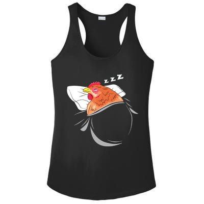 Chicken Sleeping Pajamas Nap PJs Outfit Farmer Gift Chicken Ladies PosiCharge Competitor Racerback Tank