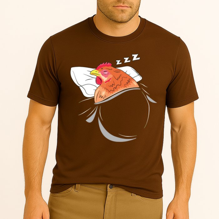 Chicken Sleeping Pajamas Nap PJs Outfit Farmer Gift Chicken Cooling Performance Crew T-Shirt