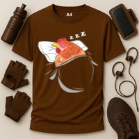 Chicken Sleeping Pajamas Nap PJs Outfit Farmer Gift Chicken Cooling Performance Crew T-Shirt