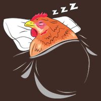 Chicken Sleeping Pajamas Nap PJs Outfit Farmer Gift Chicken Cooling Performance Crew T-Shirt