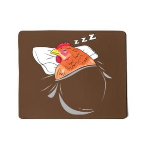 Chicken Sleeping Pajamas Nap PJs Outfit Farmer Gift Chicken Mousepad