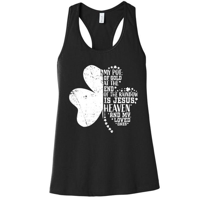 Christian St Patricks Day Wo Religious Women's Racerback Tank